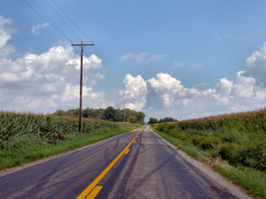 Indiana rural road